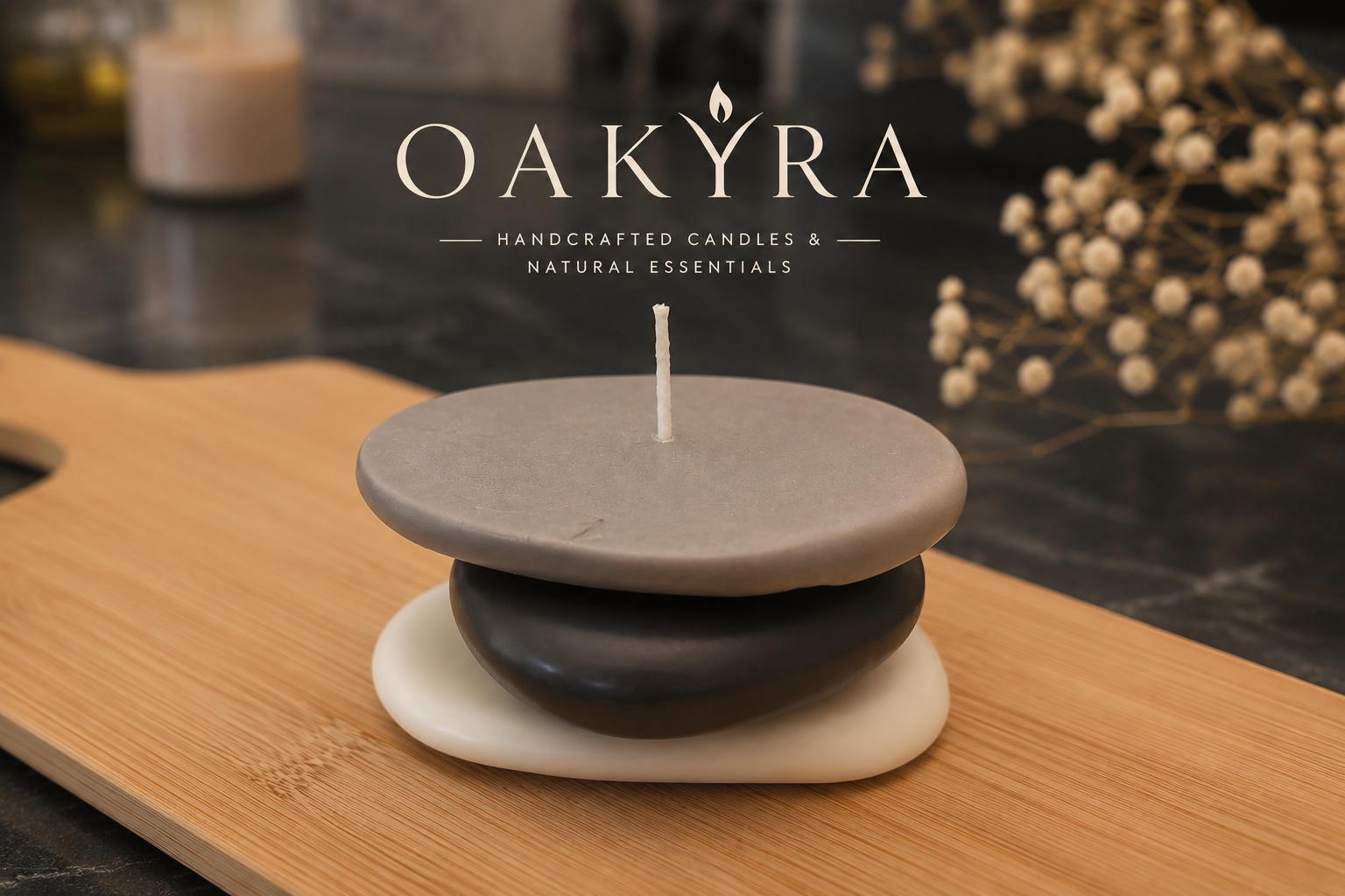 OAKYRA Stone Candle