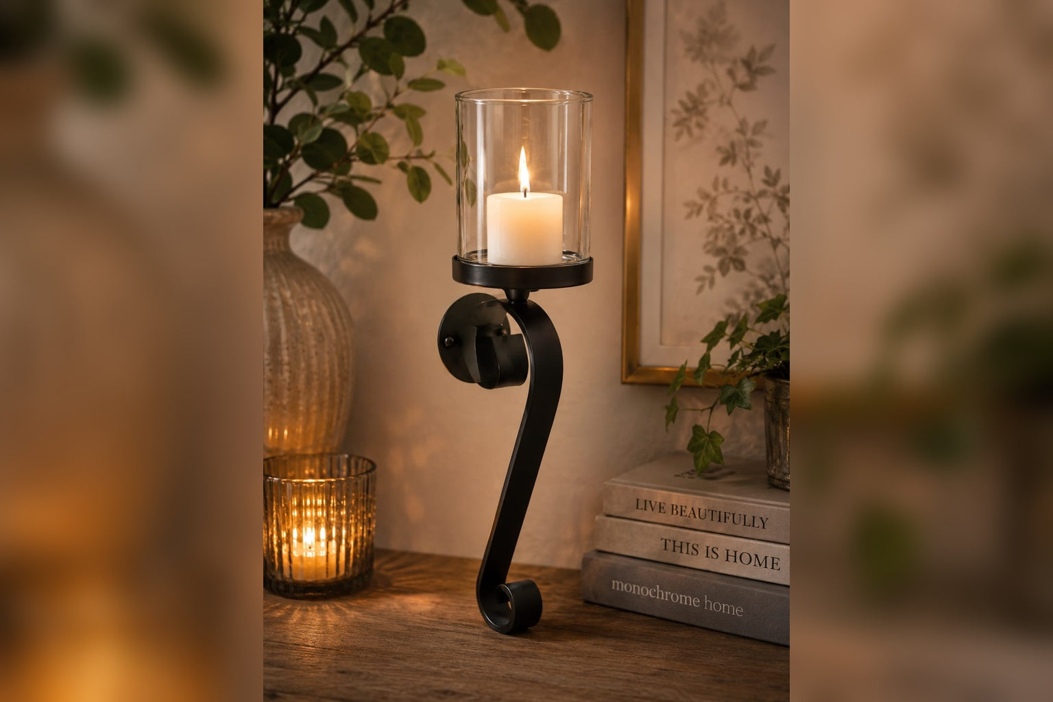 OAKYRA Elegant Wall-Mounted Candle Holder