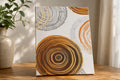 Rustic Wood Grain Abstract Canvas Art