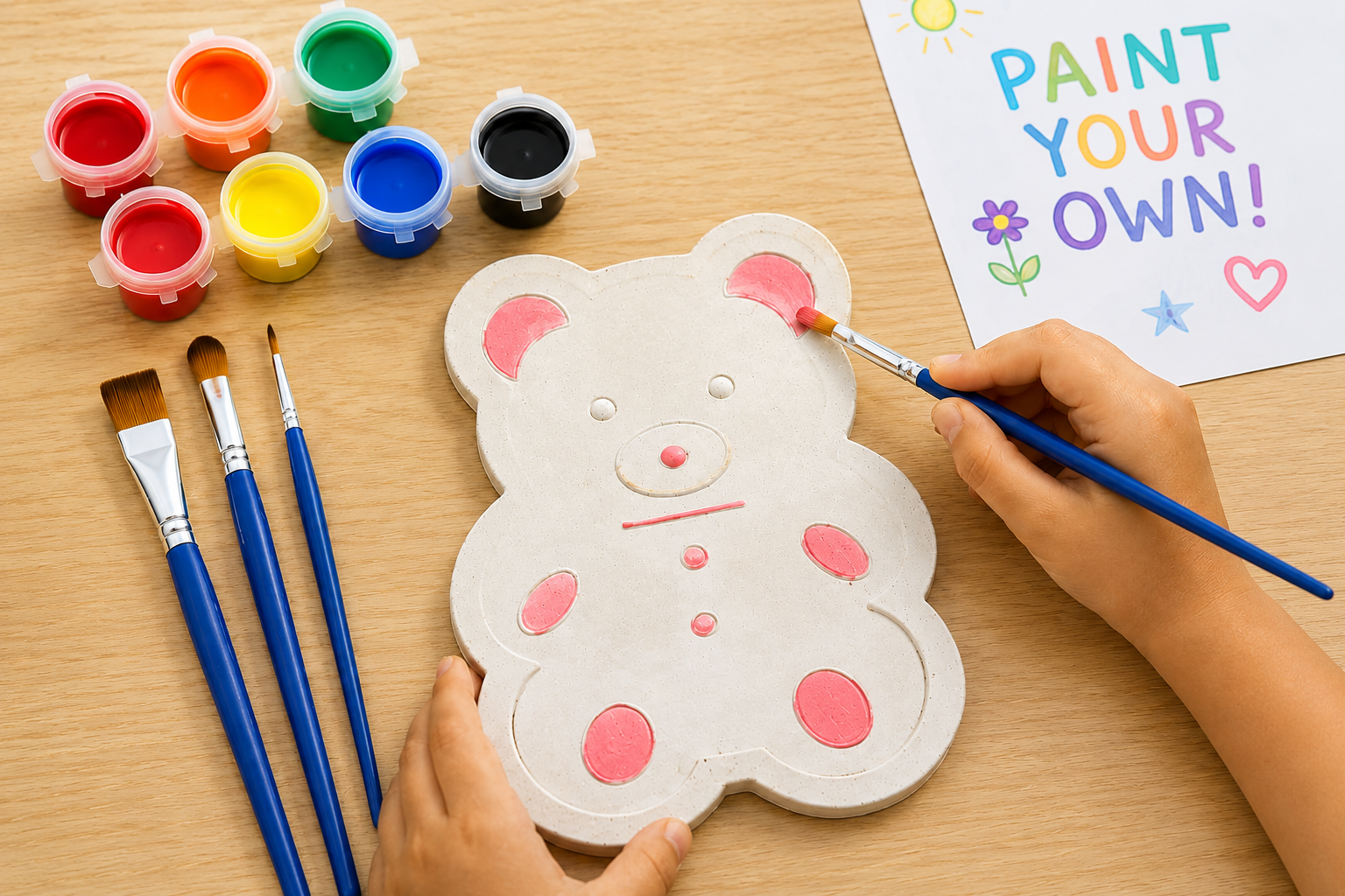 Paint Your Own Teddy Bear Plaster Kit