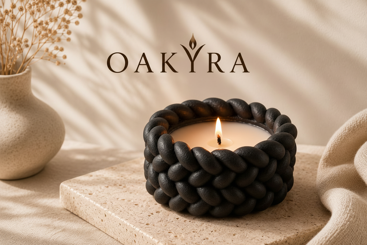 OAKYRA Braided Serenity Candle