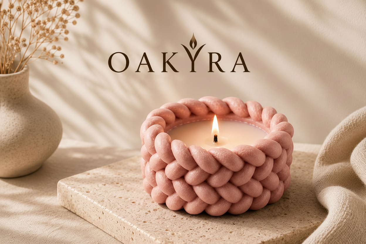OAKYRA Braided Serenity Candle