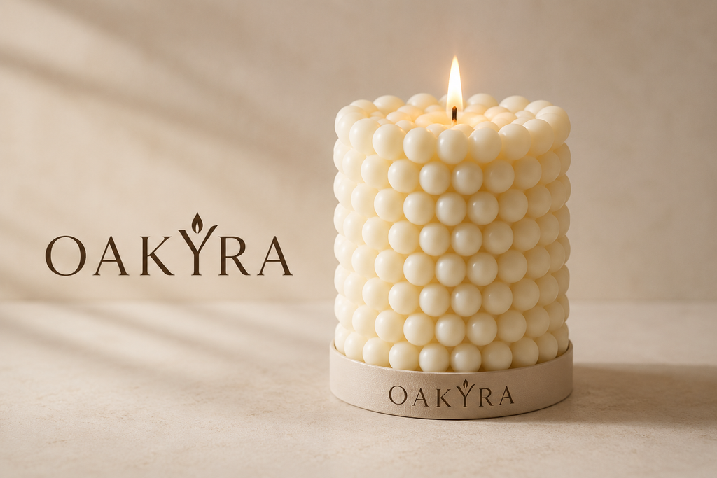 OAKYRA Bubble Pillar Candle