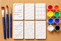 DIY Textured Tile Painting Kit – 6 Piece Creative Craft Set