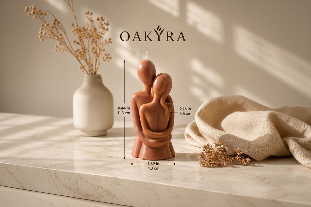 OAKYRA Eternal Embrace Candle – Sculptural Couple Collection