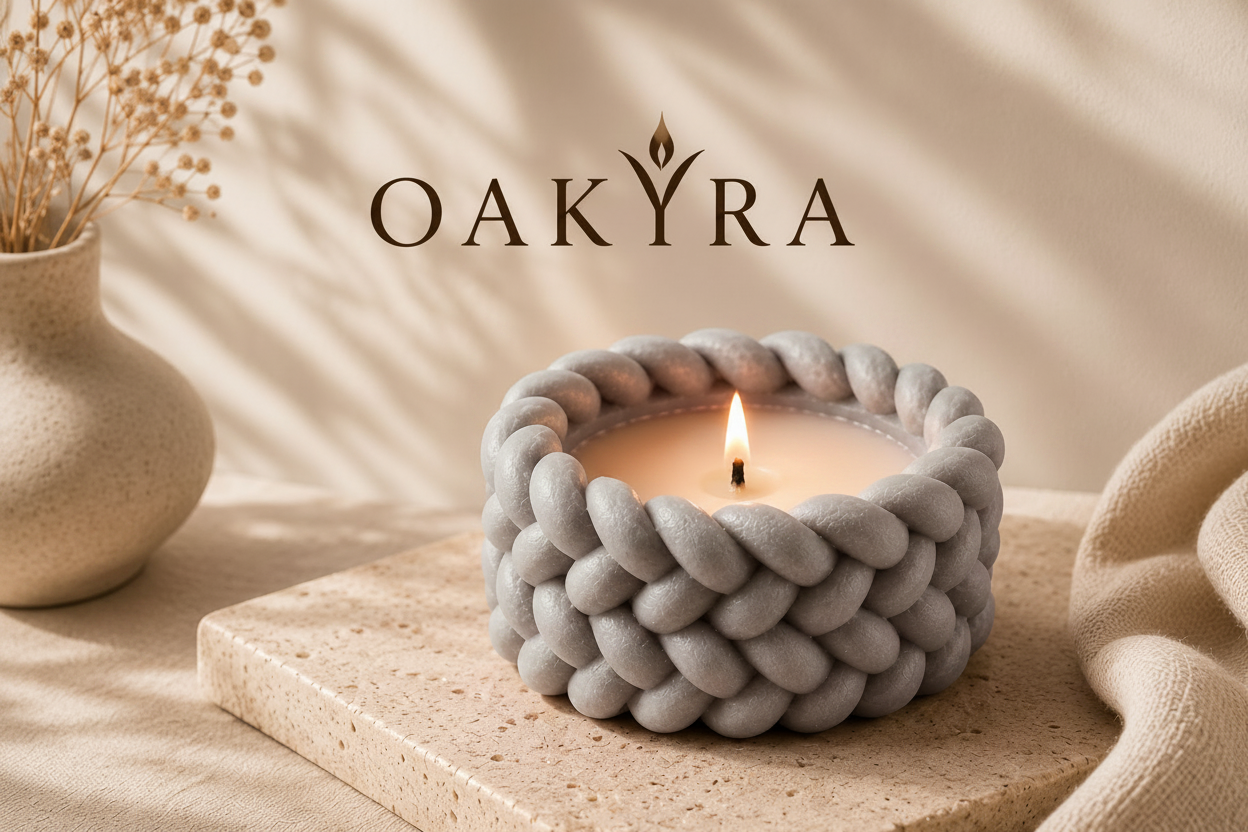 OAKYRA Braided Serenity Candle