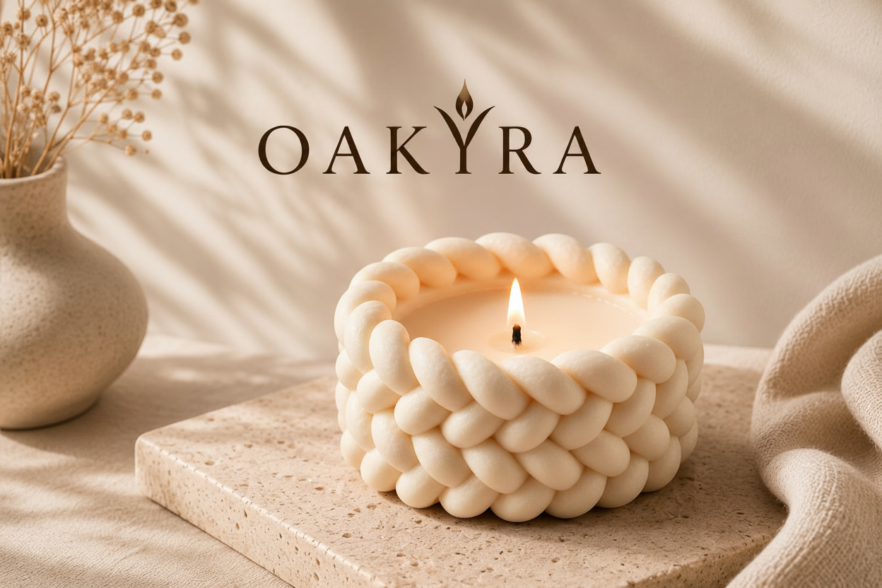 OAKYRA Braided Serenity Candle