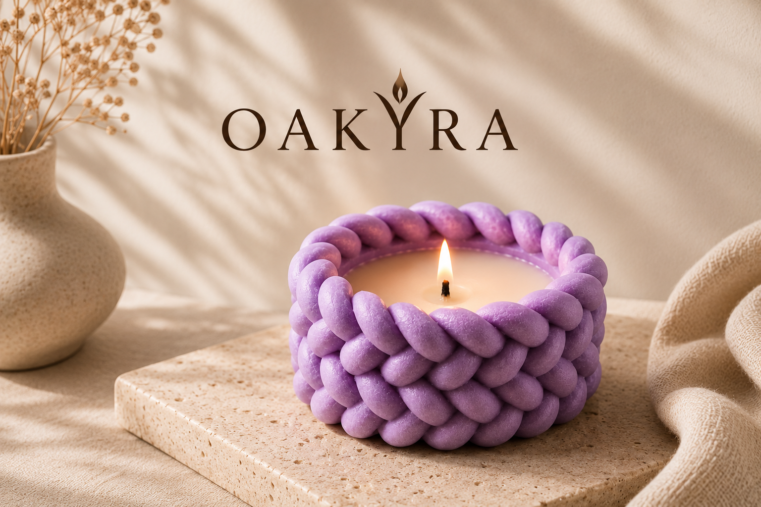 OAKYRA Braided Serenity Candle
