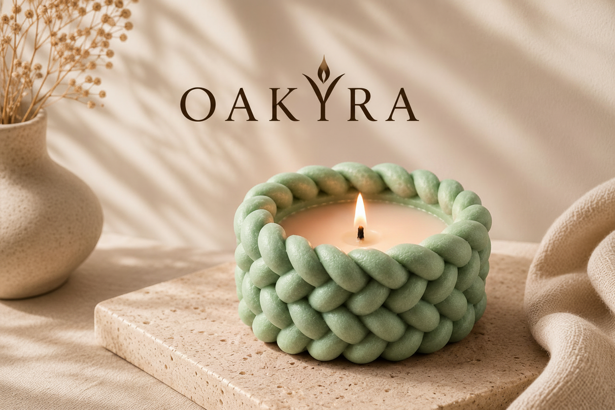 OAKYRA Braided Serenity Candle