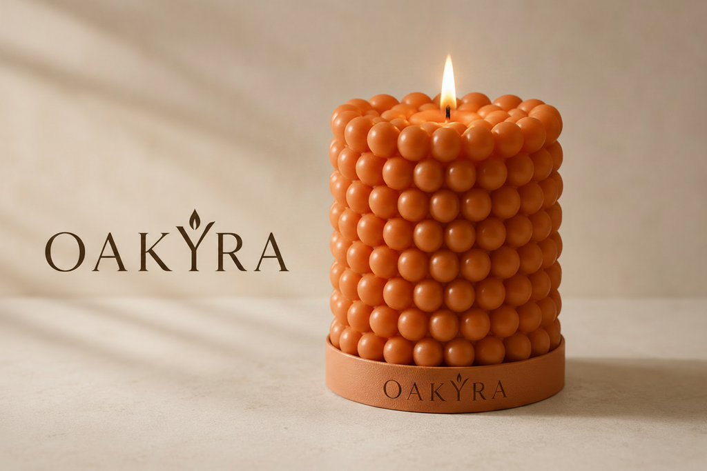 OAKYRA Bubble Pillar Candle
