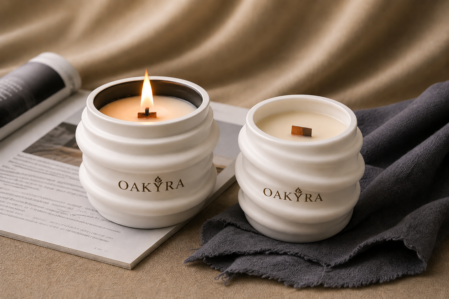 OAKYRA Noir Ripple Candle